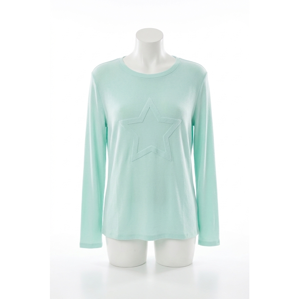 NEW FRENCH KYSS crew top with star in mist